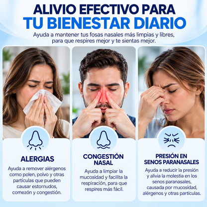 NasaClear Pro™ - Limpiador Nasal de Doble Acción